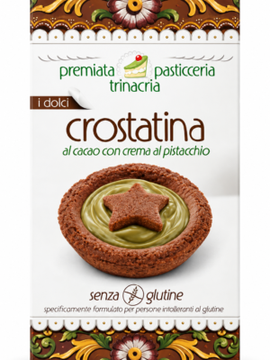 PREMIATA PASTICCERIA TRINACRIA CROSTATINE CON FOLLA AL CACAO E CREMA AL PISTACCHIO