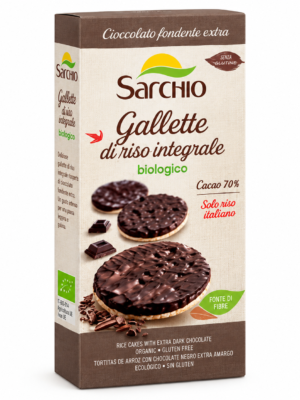 SARCHIO GALLETTE DI RISO CON CIOCCOLATO FONDENTE 100G