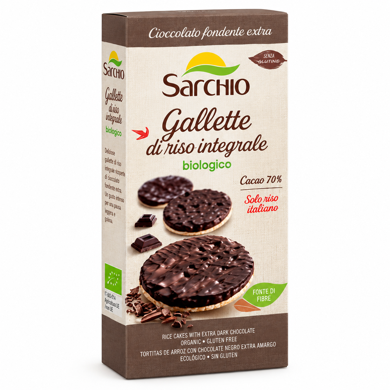SARCHIO GALLETTE DI RISO CON CIOCCOLATO FONDENTE 100G